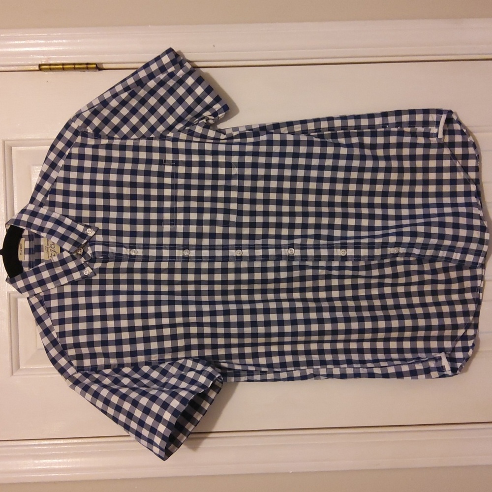 J.CREW💥Nwot💥Blue/white Gingham Button Down Collared Shirt